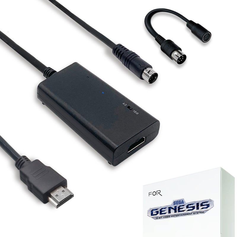 LEVELHIKE HDMI Cable for Sega Genesis Model 1/2 / 3, Sega CD, Sega CDX, Sega 32X, Sega Nomad, Original Sega Master System Console - Image 1